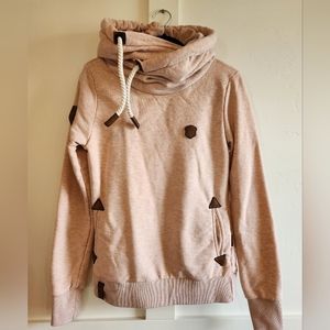 Naketano brand, Large Women's pink hoodie with pockets